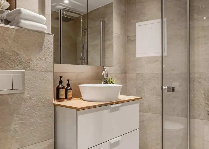 아파트 Bryggen Hideaway I Lux Feeling & Private Patio